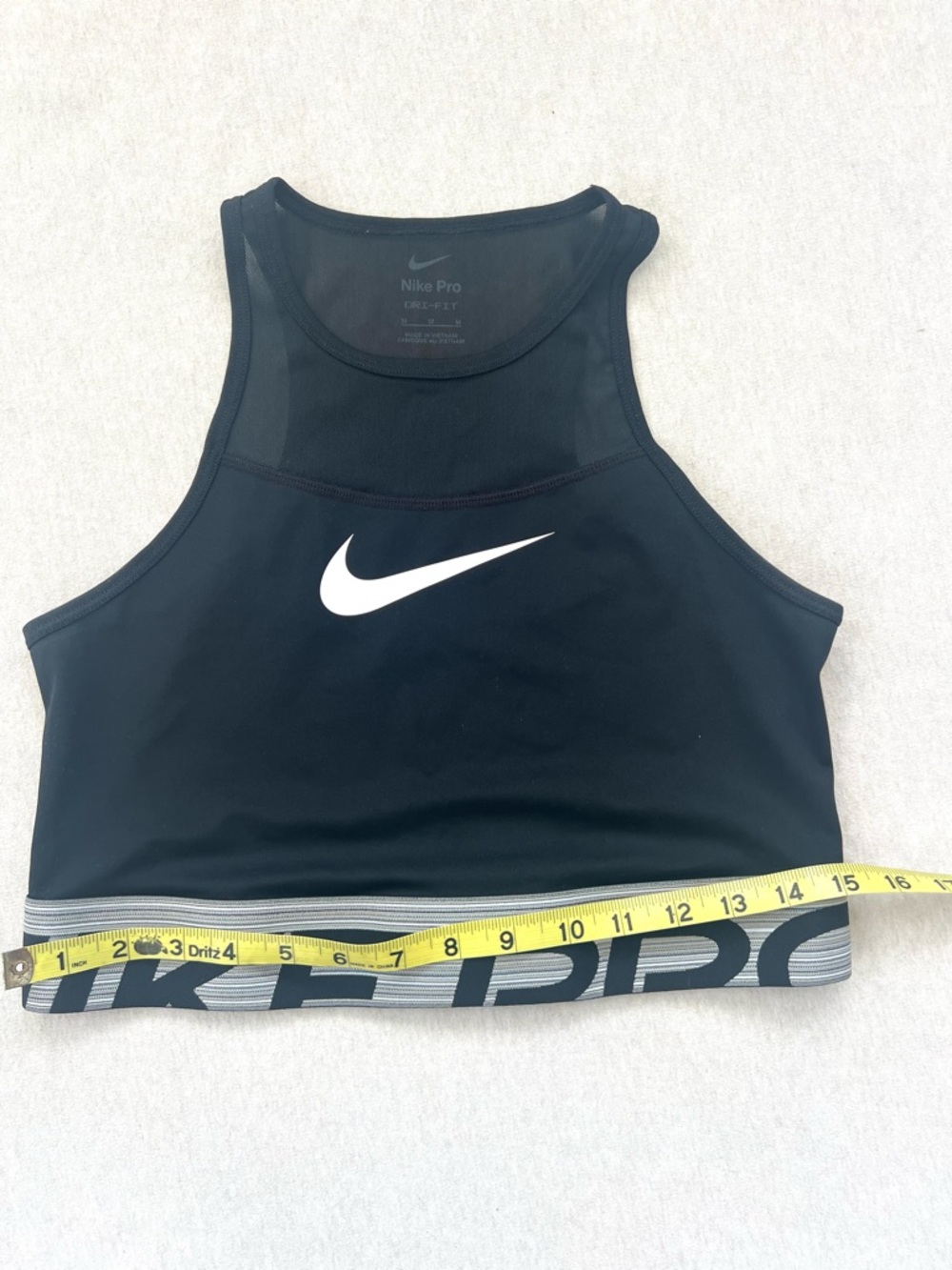 Athletic Nike Black Dri-FIT Performance sports crop top/sports bra - Picture 5 of 6